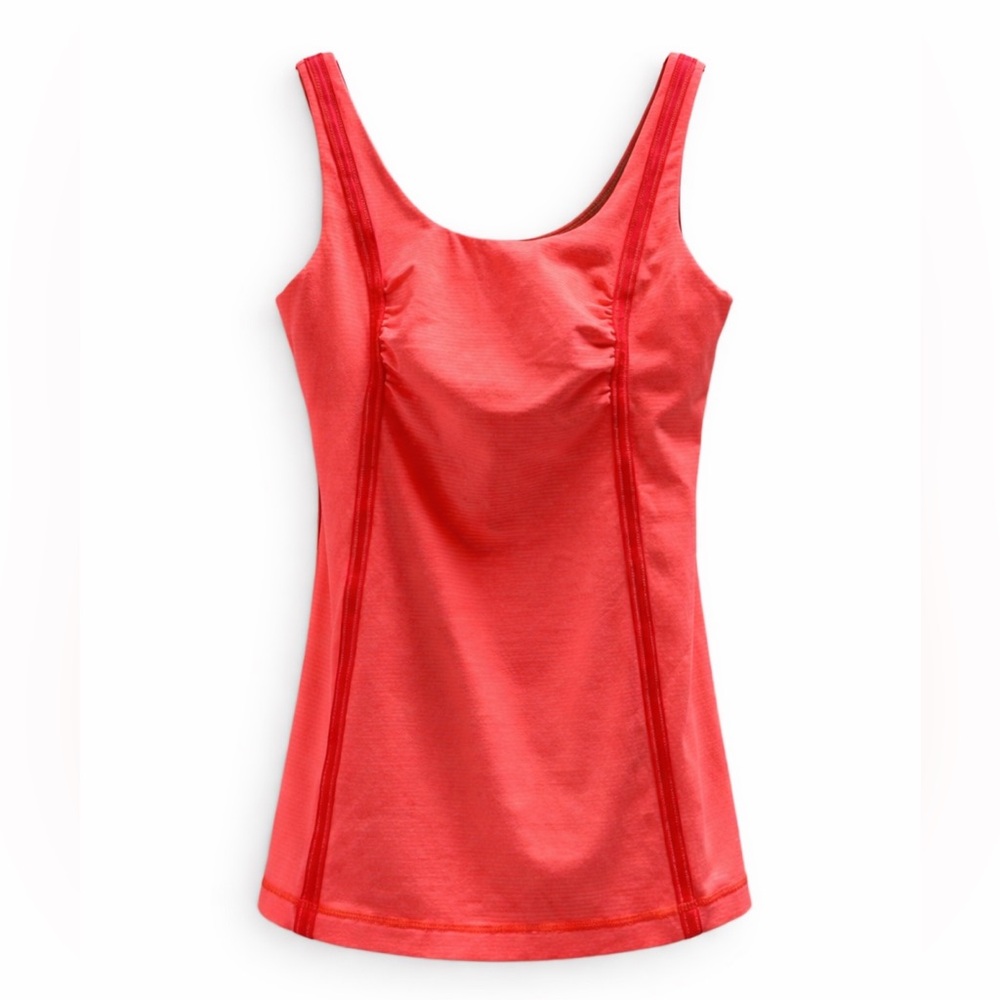 Lululemon Orange & Silver Tank w/ Built in Bra - Size 6